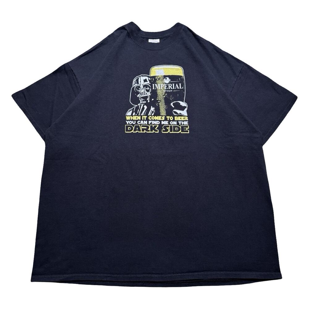 Vintage Y2K Star Wars Join The Dark Side Imperial Beer Promo T Shirt Men's 2 XL
